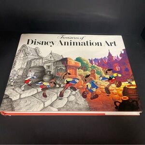 Disney Animation Art with Red and Blue Highlights